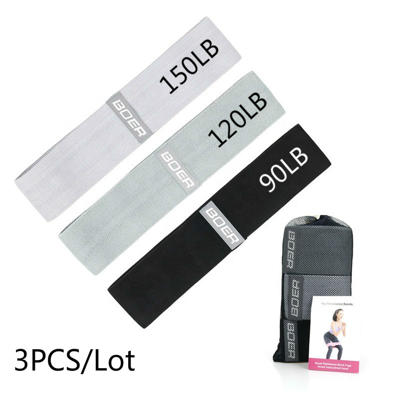 Home Gym Ideas - 3PCS Wanita Pria Kain Resistance Band