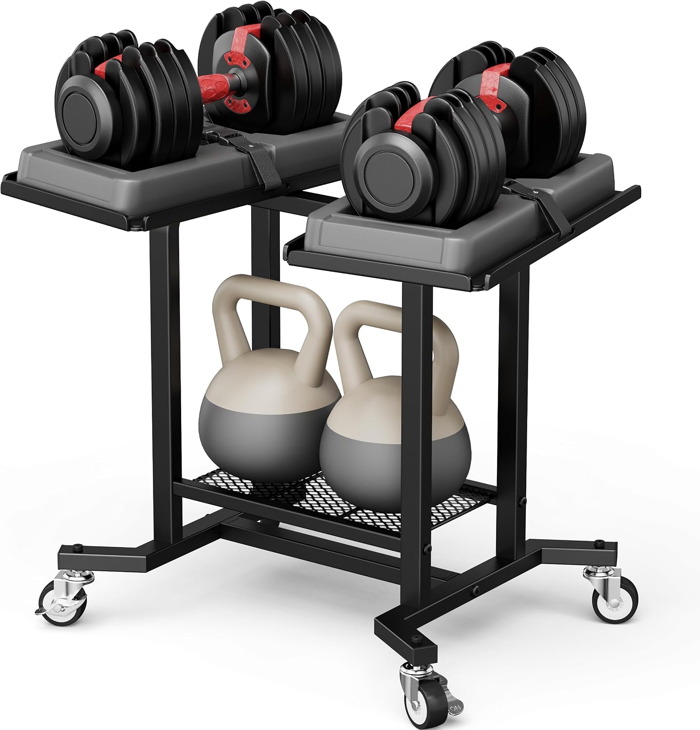 Home Gym Dumbbell Workout - Rak Dumbbell Adjustable, Stand Penyangga Beban,