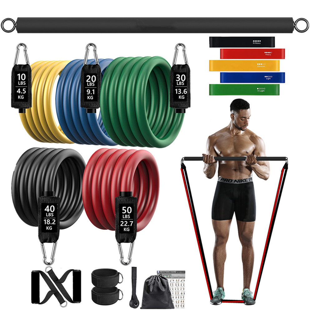 Home Gym Dumbbell Workout - 150lb Gelang Elastis Tahan Rampasan Kebugaran