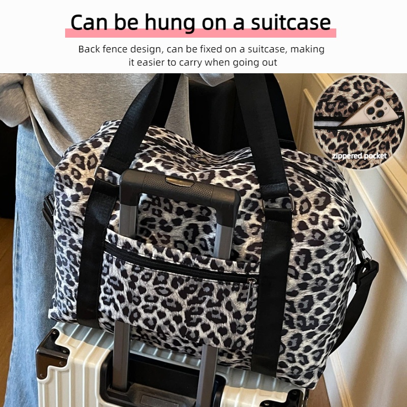 Tas Duffel Travel Motif Leopar - Home Gym Packages ulasan dan harga