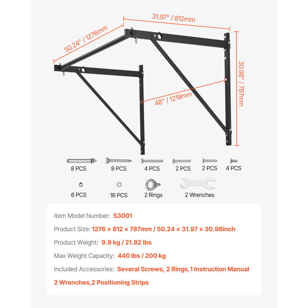Ye Wall Mounted Heavy Duty Pul - Home Gym Pull Up Bar ulasan dan harga