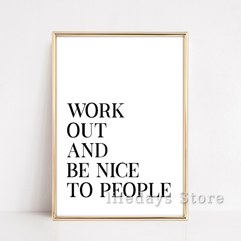 Fitness Work Out poster kutipa - Home Gym Quotes ulasan dan harga