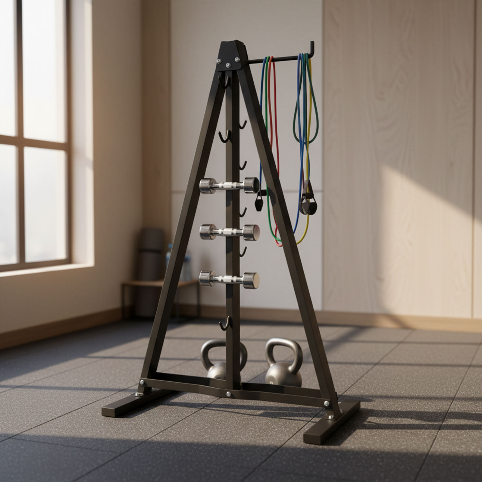 Rak Penyimpanan Alat Latihan L - Home Gym Ideas ulasan dan harga