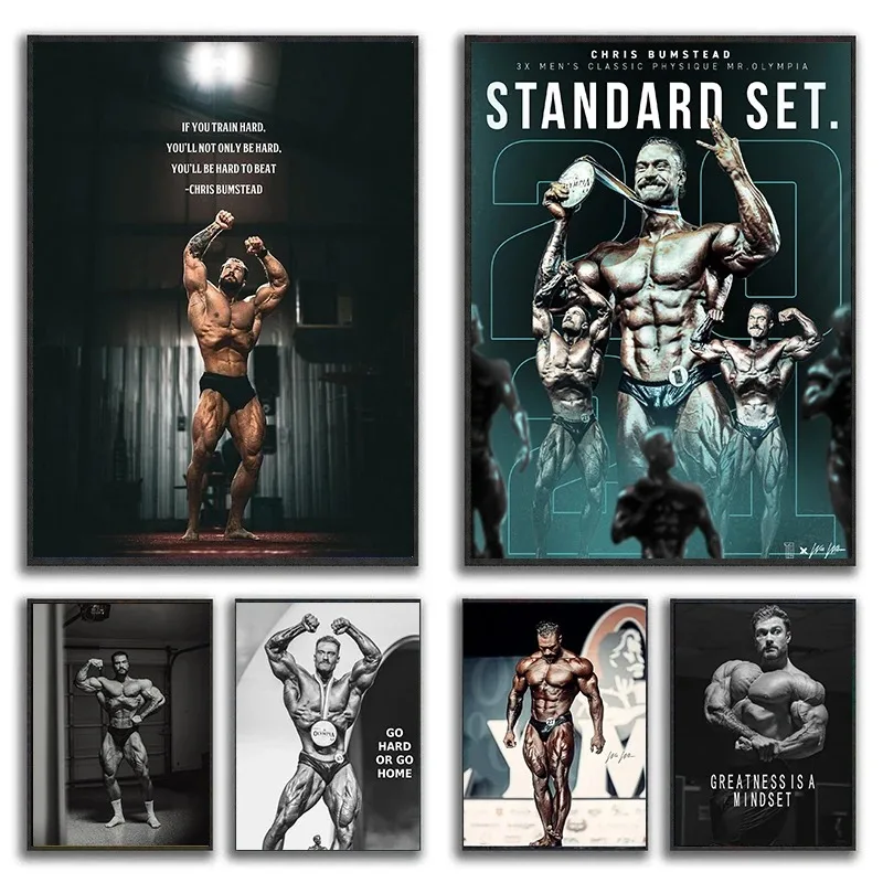 Lukisan Kanvas Chris Bumstead  - Home Gym Quotes ulasan dan harga
