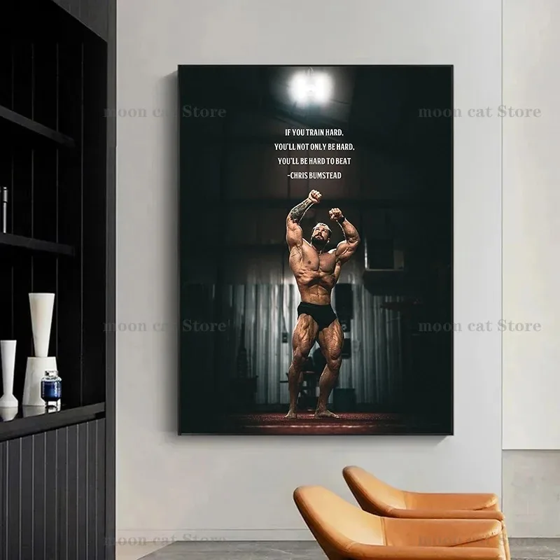 Lukisan Kanvas Chris Bumstead  - Home Gym Quotes ulasan dan harga