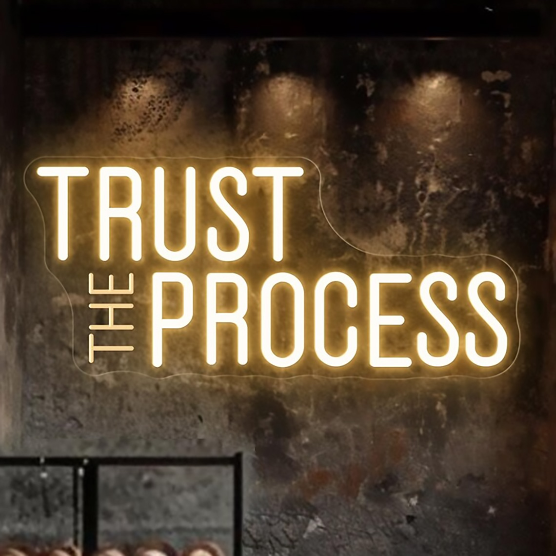 Tanda Neon Trust The Process,  - Home Gym Quotes ulasan dan harga