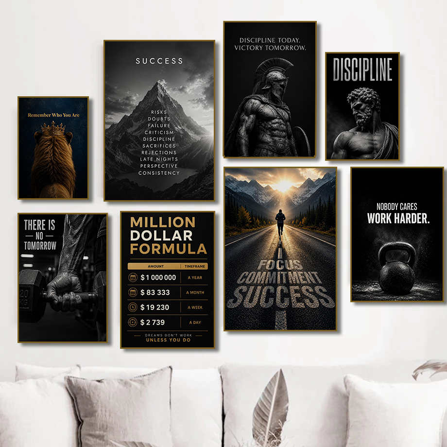 Poster Motivasi Keberhasilan K - Home Gym Quotes ulasan dan harga