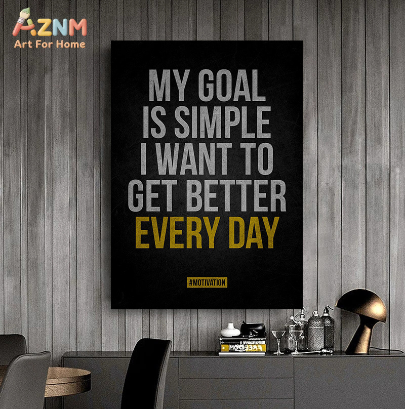 AZNM Kanvas Seni Dinding denga - Home Gym Quotes ulasan dan harga