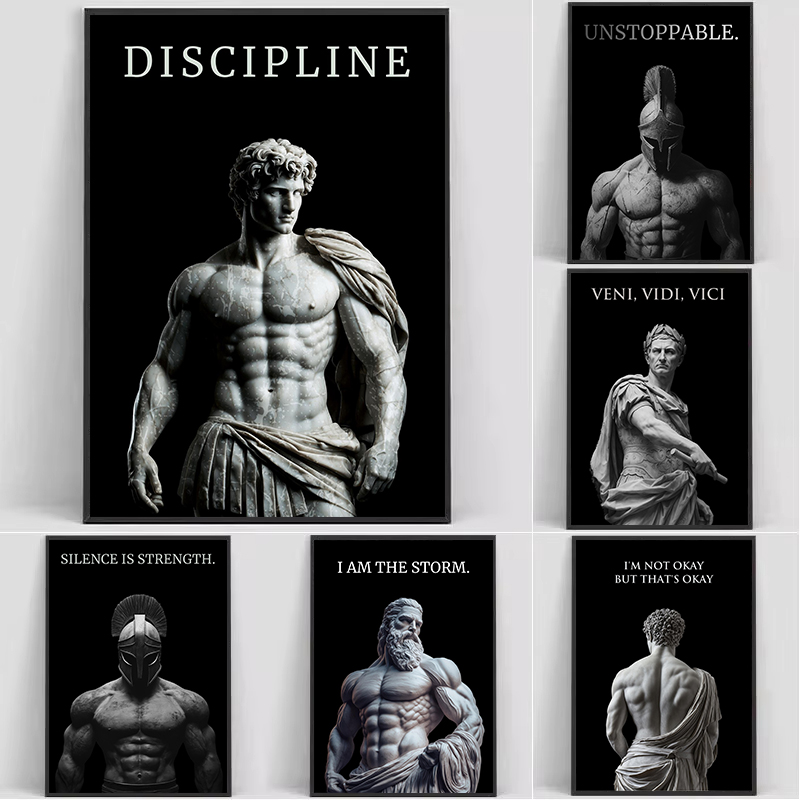 Lukisan Kanvas Motif Prajurit  - Home Gym Quotes ulasan dan harga