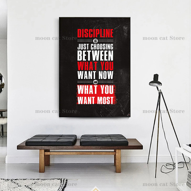 Poster Olahraga Fitness Poster - Home Gym Quotes ulasan dan harga
